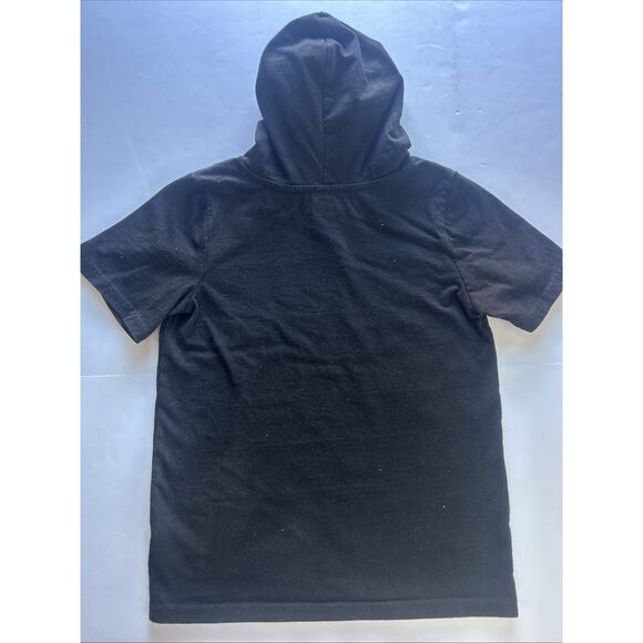 DC Batman Black Hooded Graphic T Shirt Kids Size 7 - Picture 6 of 7